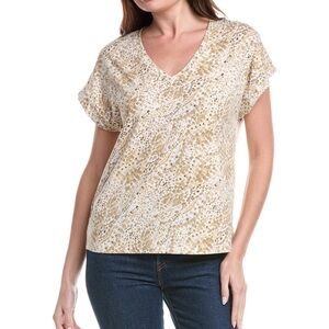 Tommy Bahama Tan Patterned Short Sleeve Top NWT Size XL